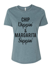 Load image into Gallery viewer, Chip Dippin&#39; &amp; Margarita Sippin&#39; Fitted Women&#39;s T Shirt - Wake Slay Repeat