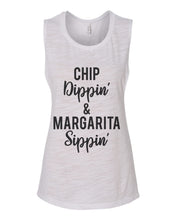 Load image into Gallery viewer, Chip Dippin&#39; &amp; Margarita Sippin&#39; Fitted Scoop Muscle Tank - Wake Slay Repeat