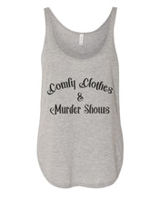 Load image into Gallery viewer, Comfy Clothes &amp; Murder Shows Flowy Side Slit Tank Top - Wake Slay Repeat