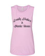 Load image into Gallery viewer, Comfy Clothes &amp; Murder Shows Fitted Muscle Tank - Wake Slay Repeat