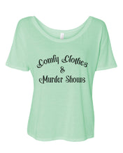 Load image into Gallery viewer, Comfy Clothes &amp; Murder Shows Oversized Slouchy Tee - Wake Slay Repeat