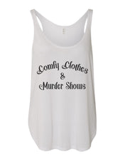 Load image into Gallery viewer, Comfy Clothes &amp; Murder Shows Flowy Side Slit Tank Top - Wake Slay Repeat