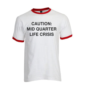 Mostly True Opinions Caution: Mid Quarter Life Crisis Unisex Ringer - Wake Slay Repeat