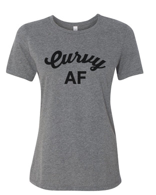 Curvy AF Relaxed Women's T Shirt - Wake Slay Repeat