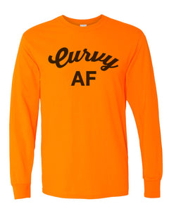 Curvy AF Unisex Long Sleeve T Shirt - Wake Slay Repeat