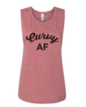 Load image into Gallery viewer, Curvy AF Flowy Scoop Muscle Tank - Wake Slay Repeat