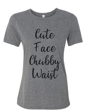 Load image into Gallery viewer, Cute Face Chubby Waist Relaxed Women&#39;s T Shirt - Wake Slay Repeat