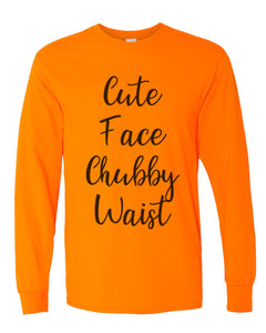 Cute Face Chubby Waist Unisex Long Sleeve T Shirt - Wake Slay Repeat