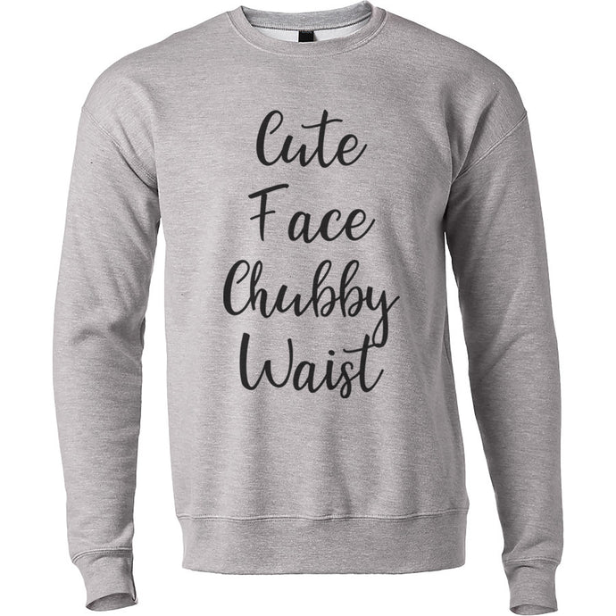 Cute Face Chubby Waist Unisex Sweatshirt - Wake Slay Repeat