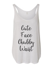 Load image into Gallery viewer, Cute Face Chubby Waist Flowy Side Slit Tank Top - Wake Slay Repeat