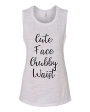 Load image into Gallery viewer, Cute Face Chubby Waist Flowy Scoop Muscle Tank - Wake Slay Repeat