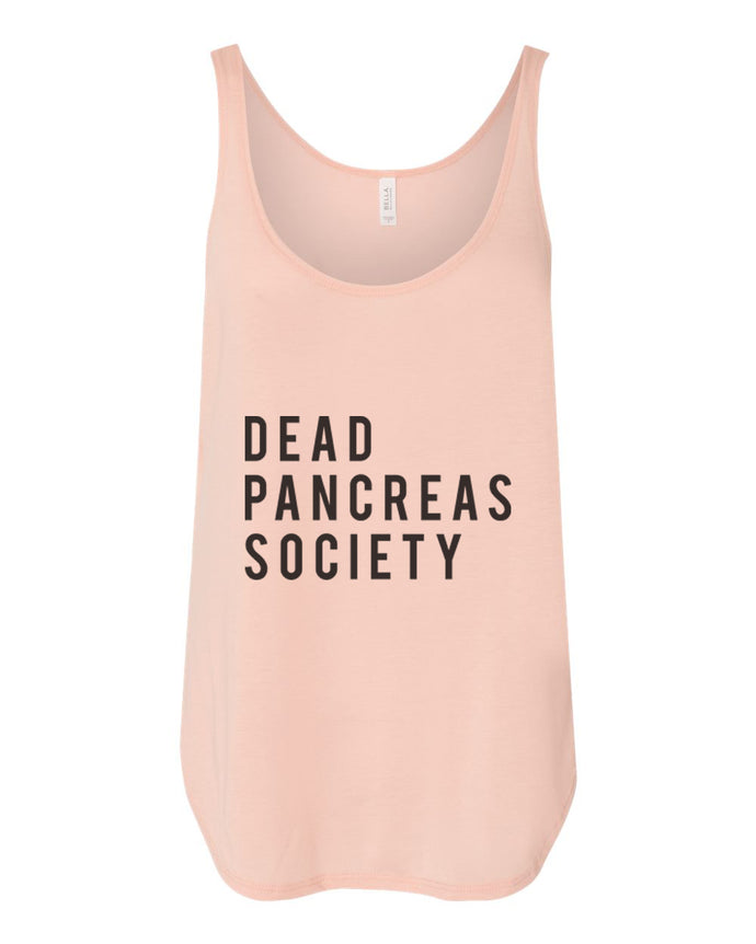 Dead Pancreas Society Flowy Side Slit Tank Top - Wake Slay Repeat