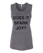 Load image into Gallery viewer, Does Is Spark Joy Flowy Scoop Muscle Tank - Wake Slay Repeat