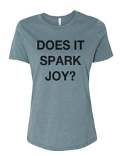 Load image into Gallery viewer, Does It Spark Joy Relaxed Women&#39;s T Shirt - Wake Slay Repeat