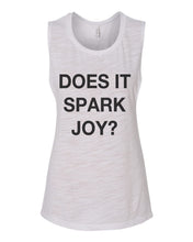 Load image into Gallery viewer, Does Is Spark Joy Flowy Scoop Muscle Tank - Wake Slay Repeat