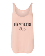 Load image into Gallery viewer, Dumpster Fire Chic Flowy Side Slit Tank Top