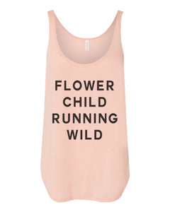 Flower Child Running Wild Flowy Side Slit Tank Top