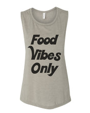 Load image into Gallery viewer, Food Vibes Only Fitted Scoop Muscle Tank - Wake Slay Repeat