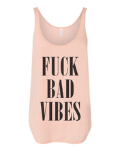 Load image into Gallery viewer, Fuck Bad Vibes Side Slit Tank Top - Wake Slay Repeat