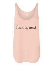 Load image into Gallery viewer, fuck u, next Flowy Side Slit Tank Top - Wake Slay Repeat