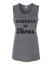 Load image into Gallery viewer, Goddess Of Tacos Workout Flowy Scoop Muscle Tank - Wake Slay Repeat