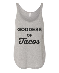 Goddess Of Tacos Flowy Side Slit Tank Top - Wake Slay Repeat