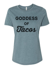 Load image into Gallery viewer, Goddess Of Tacos Relaxed Women&#39;s T Shirt - Wake Slay Repeat