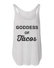 Load image into Gallery viewer, Goddess Of Tacos Flowy Side Slit Tank Top - Wake Slay Repeat
