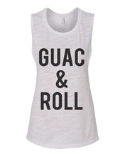 Load image into Gallery viewer, Guac &amp; Roll Flowy Scoop Muscle Tank - Wake Slay Repeat