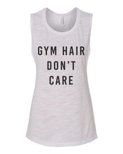 Load image into Gallery viewer, Gym Hair Don&#39;t Care Flowy Scoop Muscle Tank - Wake Slay Repeat