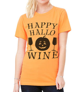 Halloween Shirt Happy Hallo Wine Unisex T Shirt - Wake Slay Repeat