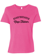 Load image into Gallery viewer, Heartbreaker Nap Taker Fitted Women&#39;s T Shirt - Wake Slay Repeat