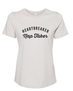 Heartbreaker Nap Taker Fitted Women's T Shirt - Wake Slay Repeat