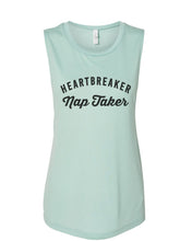 Load image into Gallery viewer, Heartbreaker Nap Taker Fitted Muscle Tank - Wake Slay Repeat