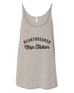 Heartbreaker Nap Taker Slouchy Tank - Wake Slay Repeat
