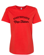 Load image into Gallery viewer, Heartbreaker Nap Taker Fitted Women&#39;s T Shirt - Wake Slay Repeat
