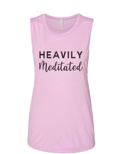 Heavily Meditated Fitted Muscle Tank - Wake Slay Repeat