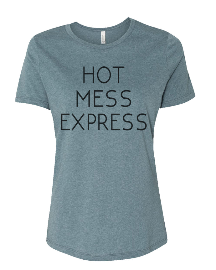 Hot Mess Express Relaxed Women's T Shirt - Wake Slay Repeat