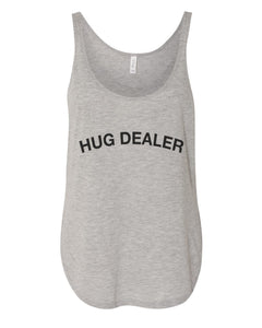 Hug Dealer Flowy Side Slit Tank Top - Wake Slay Repeat