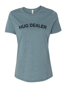 Hug Dealer Fitted Women's T Shirt - Wake Slay Repeat