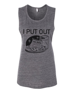 I Put Out For Santa Christmas Fitted Muscle Tank - Wake Slay Repeat