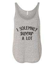 Load image into Gallery viewer, I Solemnly Swear A Lot Flowy Side Slit Tank Top - Wake Slay Repeat