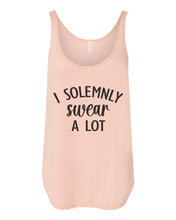 Load image into Gallery viewer, I Solemnly Swear A Lot Flowy Side Slit Tank Top - Wake Slay Repeat