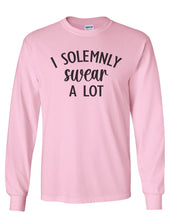 Load image into Gallery viewer, I Solemnly Swear A Lot Unisex Long Sleeve T Shirt - Wake Slay Repeat