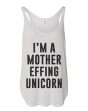 Load image into Gallery viewer, I&#39;m A Mother Effing Unicorn Side Slit Tank Top - Wake Slay Repeat