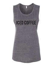 Load image into Gallery viewer, Iced Coffee Fitted Scoop Muscle Tank - Wake Slay Repeat