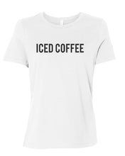 Load image into Gallery viewer, Iced Coffee Fitted Women&#39;s T Shirt - Wake Slay Repeat