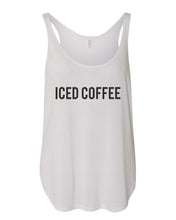 Load image into Gallery viewer, Iced Coffee Flowy Side Slit Tank Top - Wake Slay Repeat