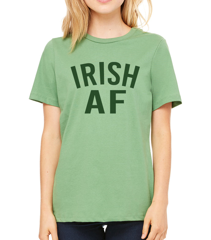 Funny St. Patrick's Day Irish AF Women's T Shirt - Wake Slay Repeat