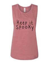 Load image into Gallery viewer, Keep It Spooky Fitted Muscle Tank - Wake Slay Repeat